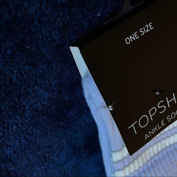 SOLD! Topshop Purple Striped Sporty Ankle Tube Socks - Picture 5 of 6